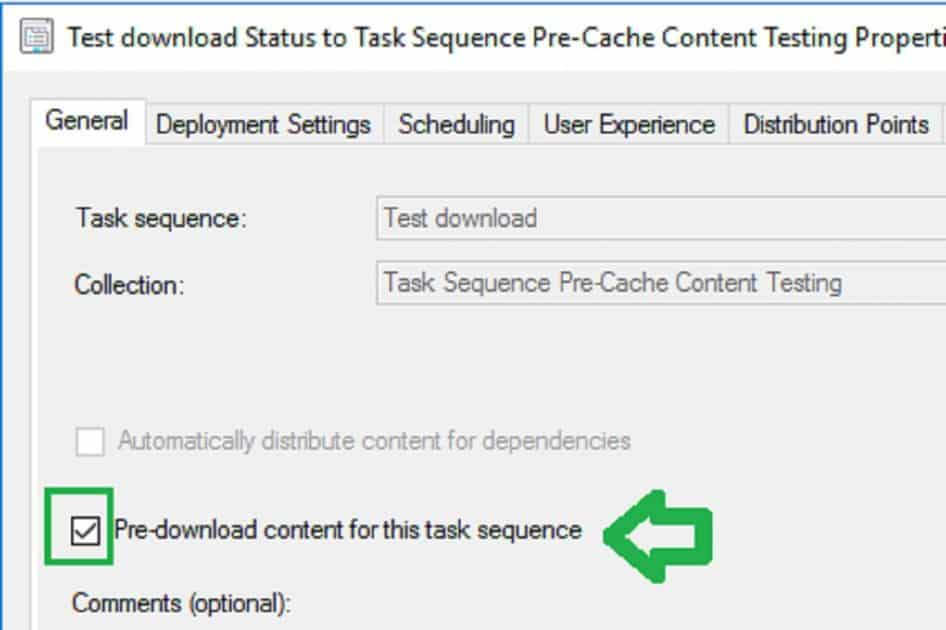 Configure SCCM Task sequence Pre-Cache Content - Part 1 3