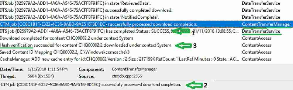 CAS.log Hash value verification