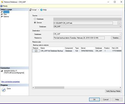 Migrate sccm db