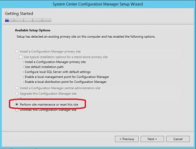 Migrate sccm db