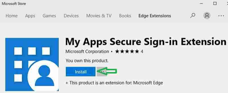 My Apps Secure Sign-in extension