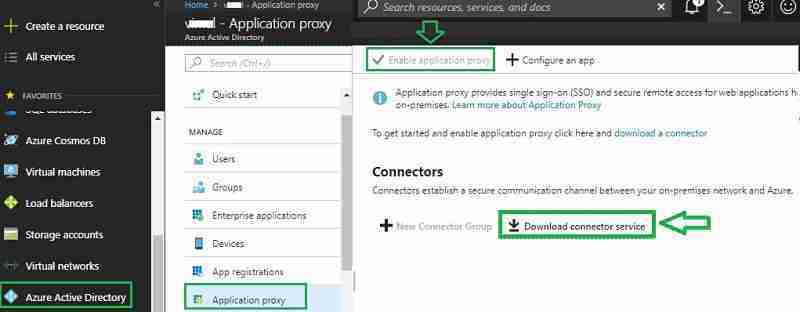 Enable Application proxy