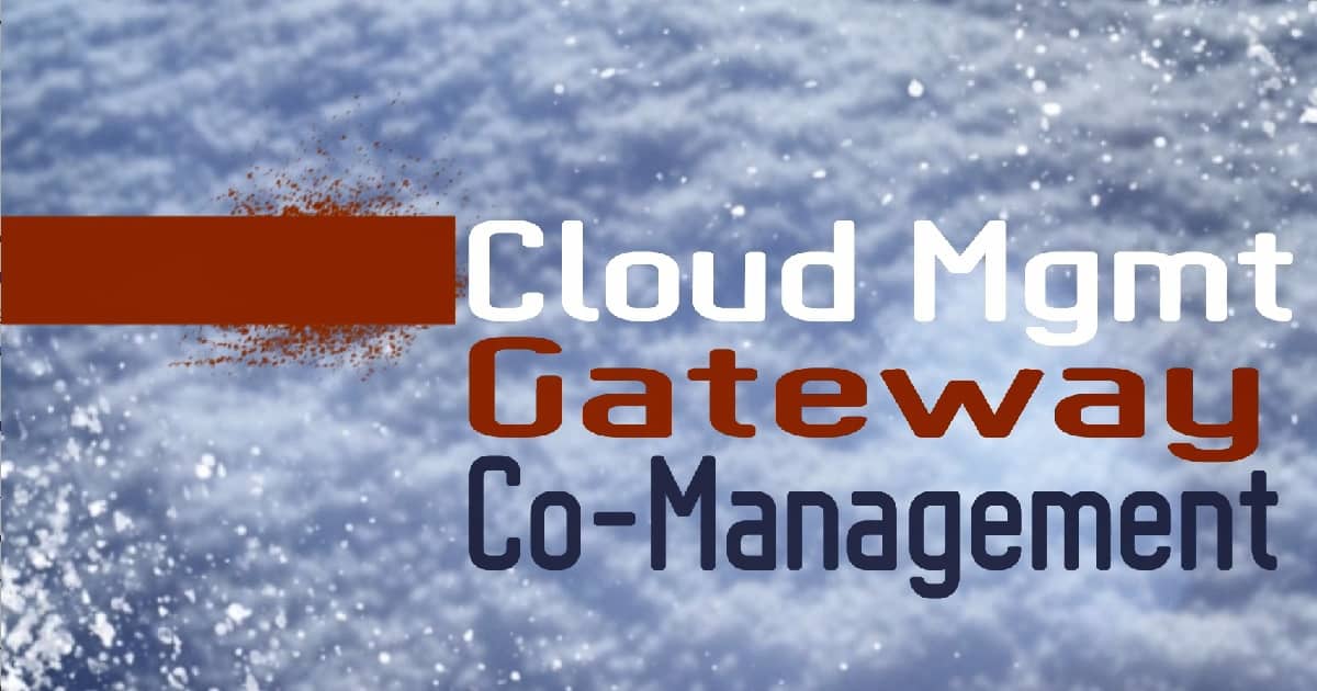 Co-Management CMG Step by Step Guide