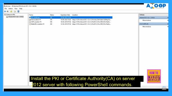 SCCM ConfigMgr Setup Co-Management CA PKI Request Export Certificates - Fig.1