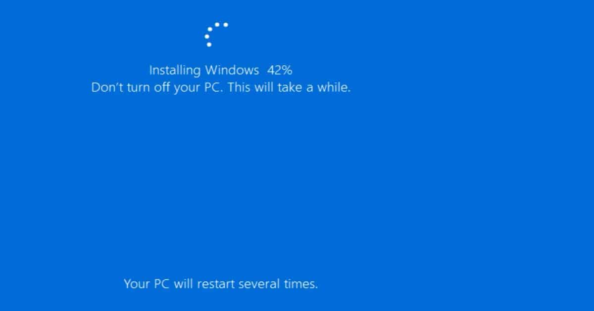 Reset Windows 10 1803