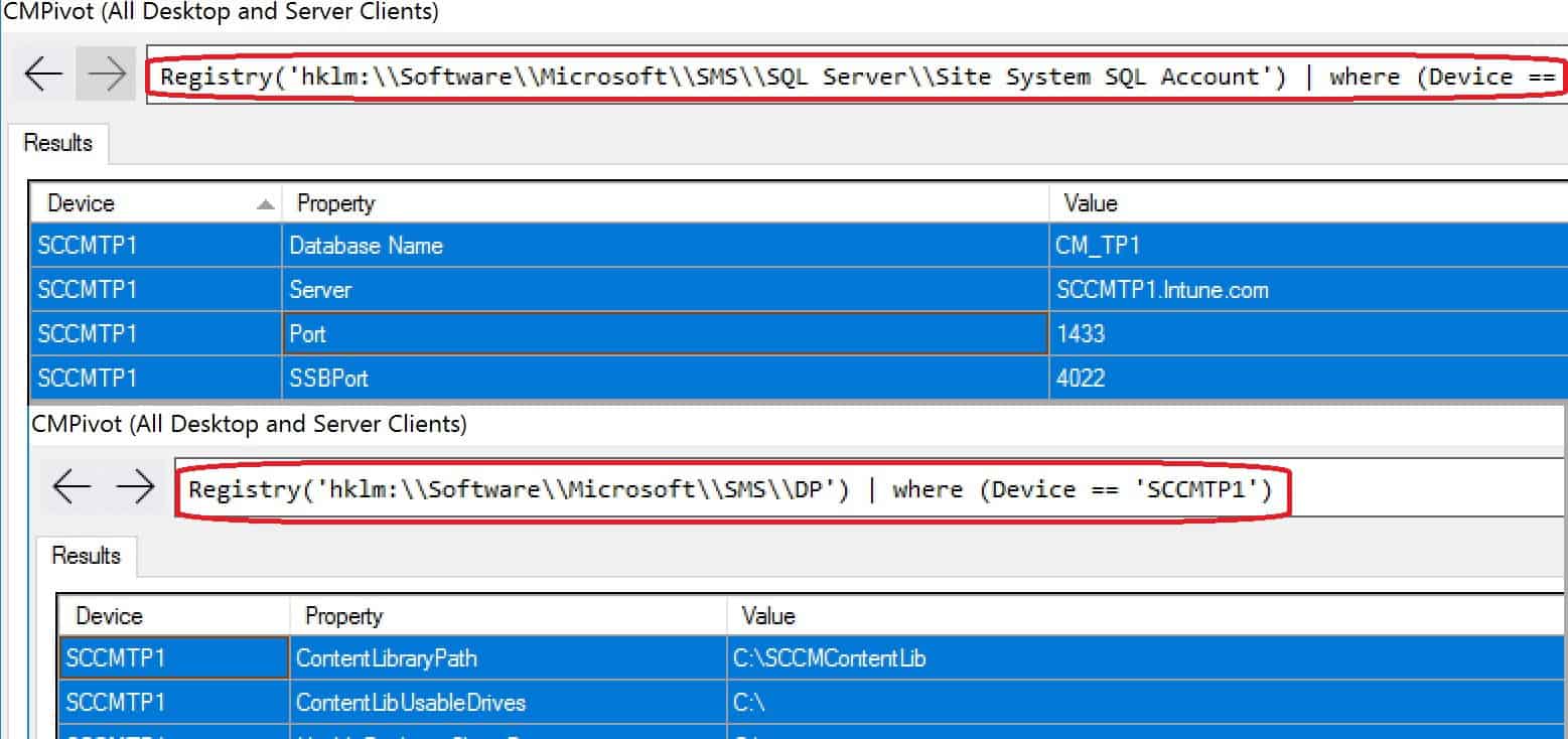 SCCM 1805 CMPivot Tool Queries