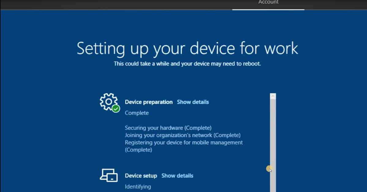 Windows AutoPilot Deployment Enrollment Status Page Device Prep