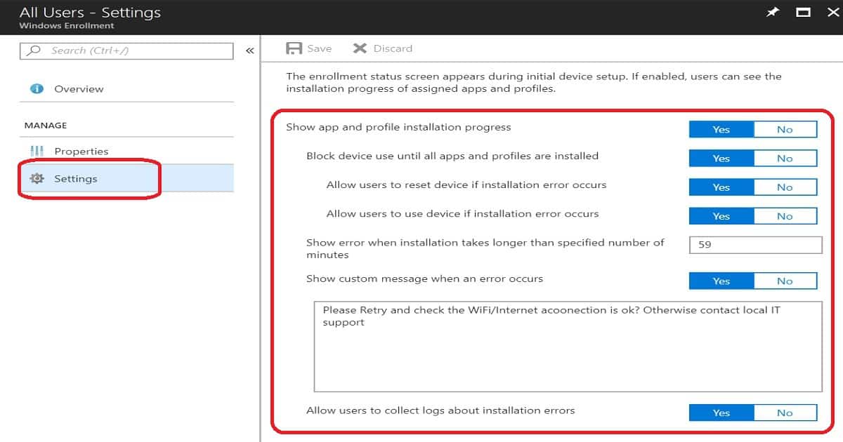 Windows AutoPilot Deployment Enrollment Status Page