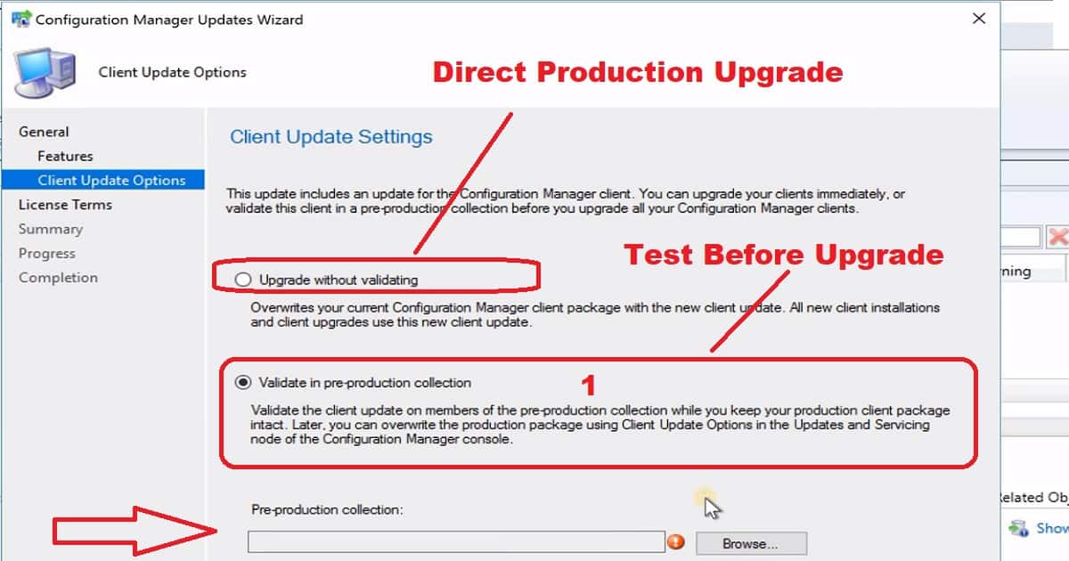 Promote Pre-Production Client - SCCM Client Upgrade