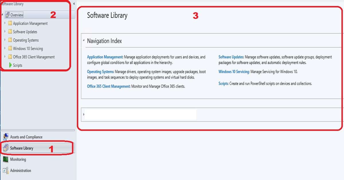 Sccm Examples Beginners Guide Step By Step SCCM Console Nodes Overview