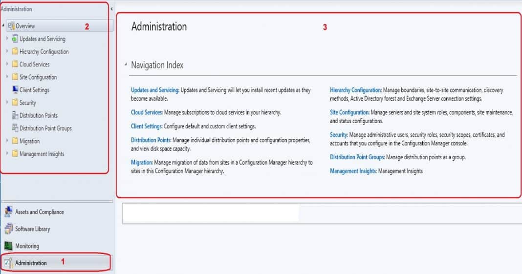 Beginners Guide Step By Step SCCM Console Nodes Overview