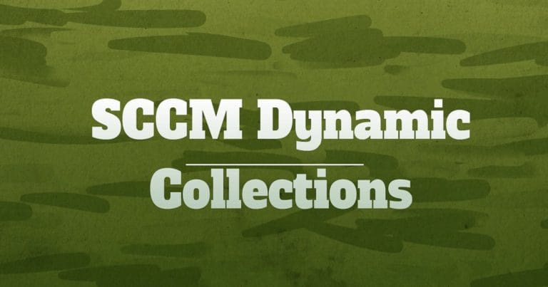 SCCM Dynamic Collection