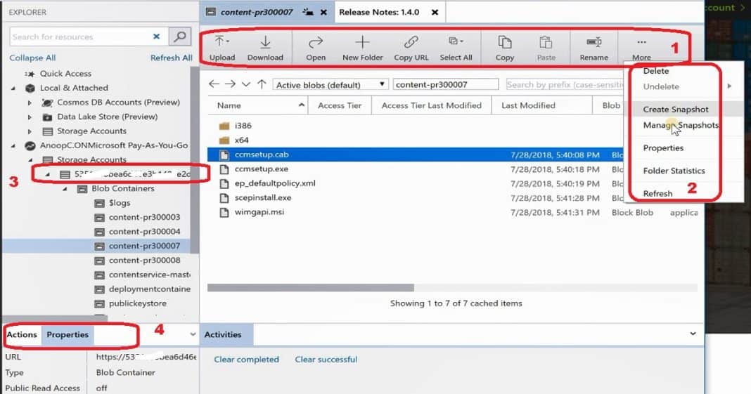 Azure Storage Explorer To Explore SCCM Content