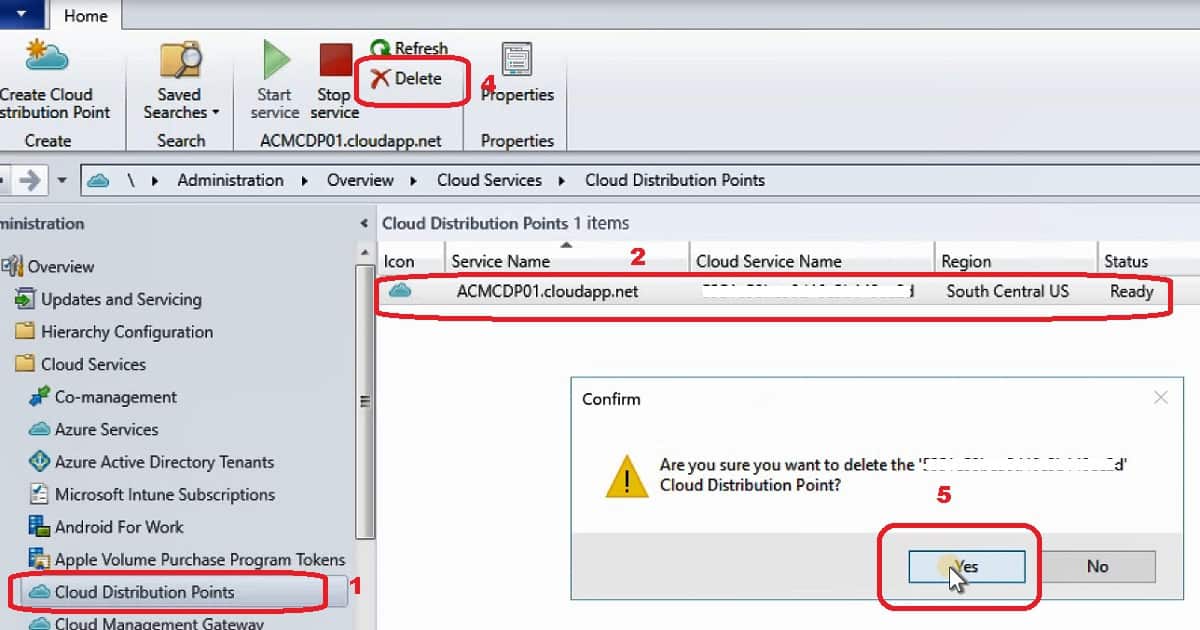 Remove SCCM Cloud DP