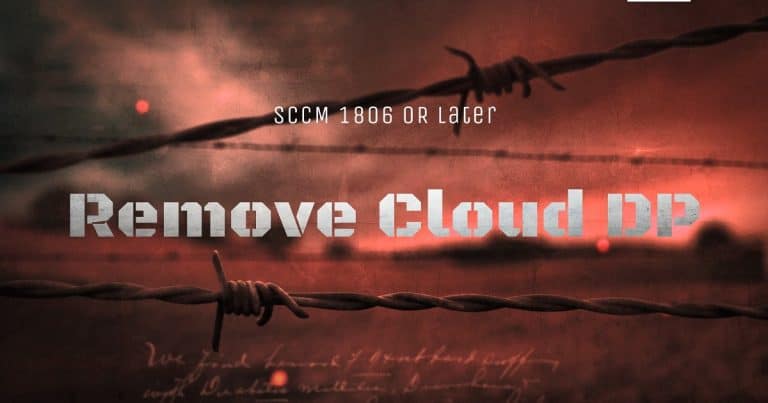 Remove SCCM Cloud DP