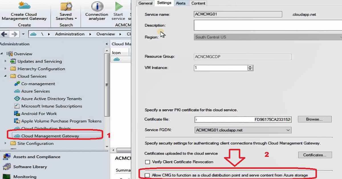 How to Setup SCCM Cloud Management Gateway as Cloud DP - Fig.1