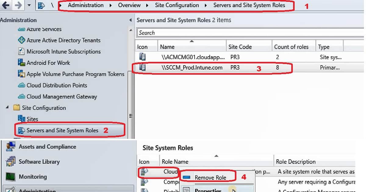 Clean-up SCCM CMG Cloud Services from ConfigMgr Cloud Management Gateway 3 Remove SCCM CMG Connection Point