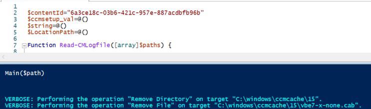 SCCM Cache Clean Up Script