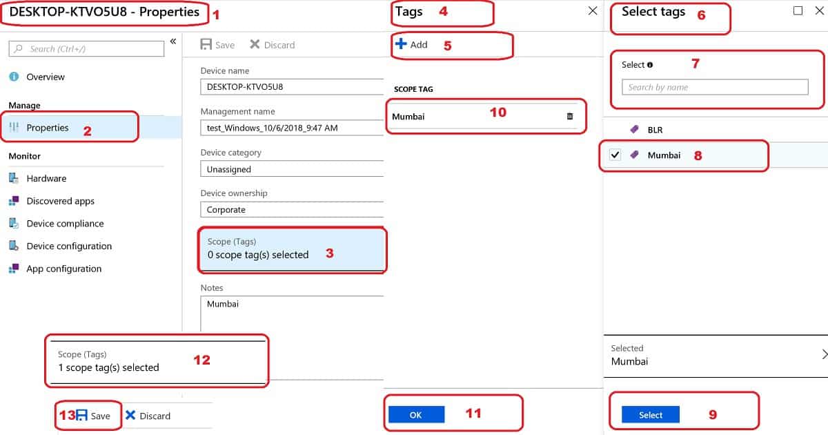 Intune Scope Tags Change the Scope Tags for Devices