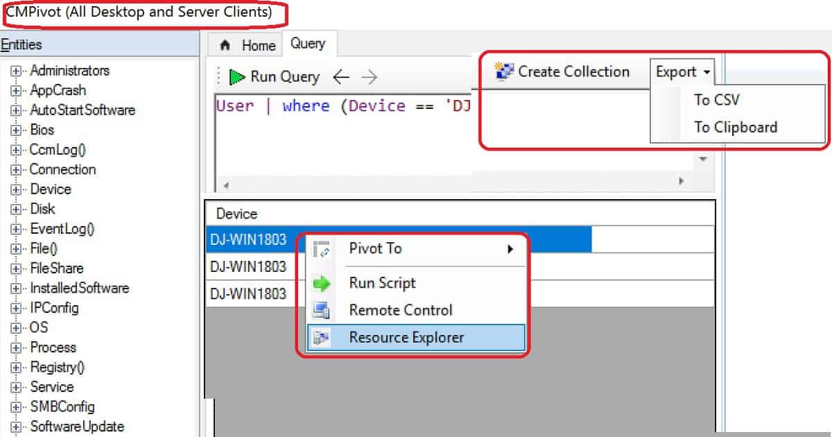 SCCM CMPivot SCCM CMPivot Architecture and Sample Queries