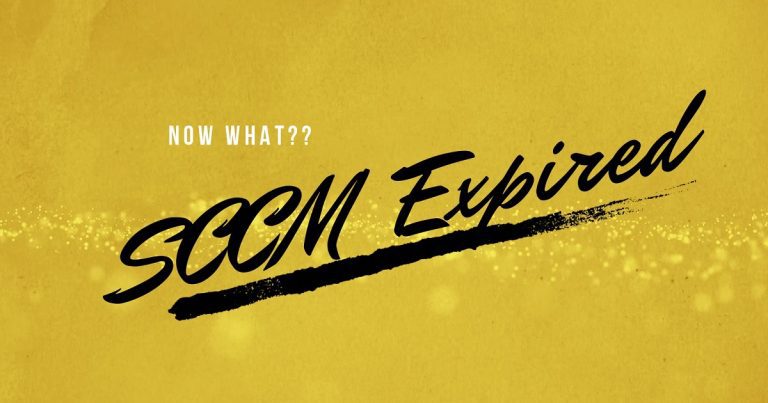 SCCM is Expired