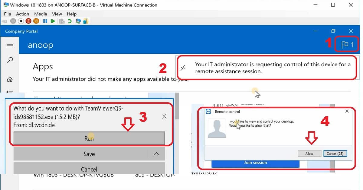 Intune remote assistance