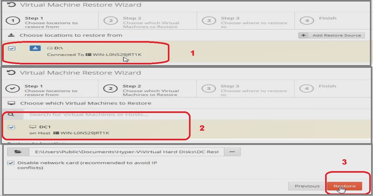 Hyper-VM Restore as Clone