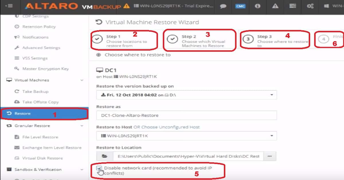 Hyper-VM Restore