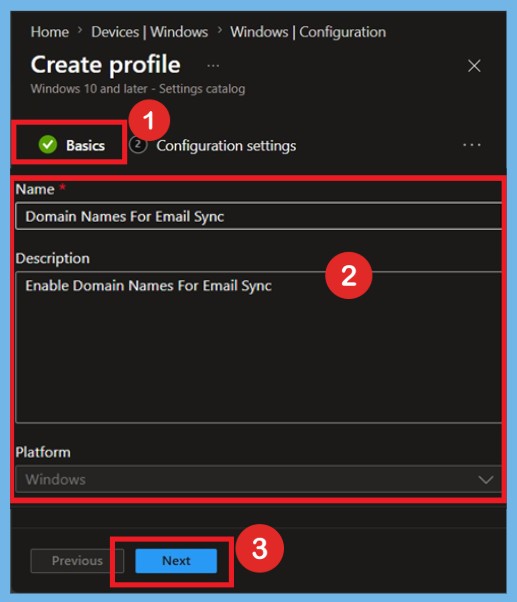 How to Block Personal Email Synchronization on Windows Devices with Intune- Fig.3
