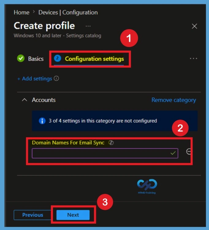 How to Block Personal Email Synchronization on Windows Devices with Intune- Fig.5