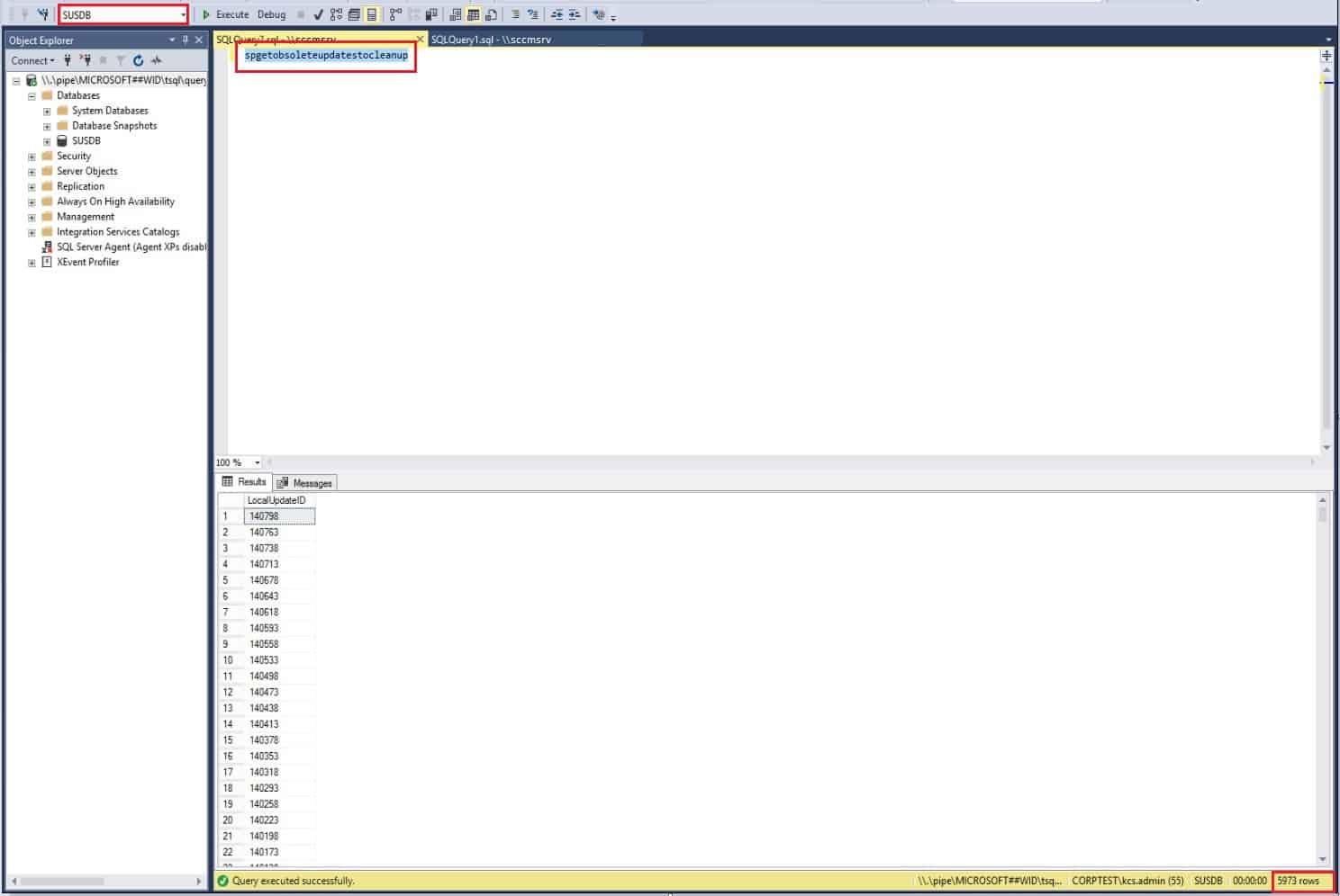 SCCM WSUS Cleanup FIX SCCM Scan Timeout Errors - Fig.3