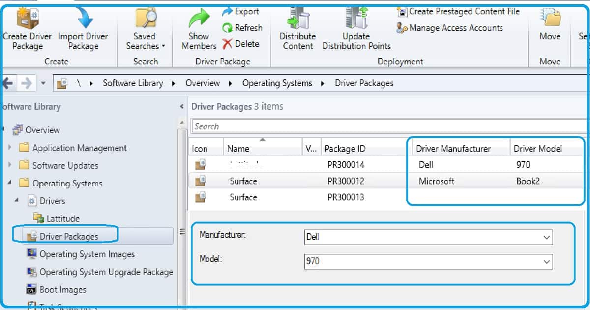 SCCM 1810 Improvements - Driver Manufacturer Driver Model