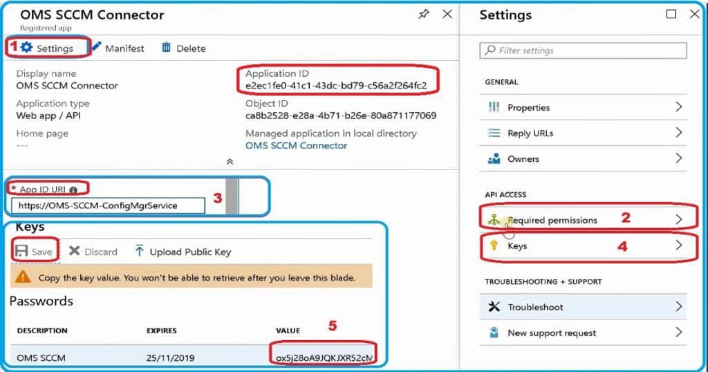 SCCM OMS Connector Azure Web App