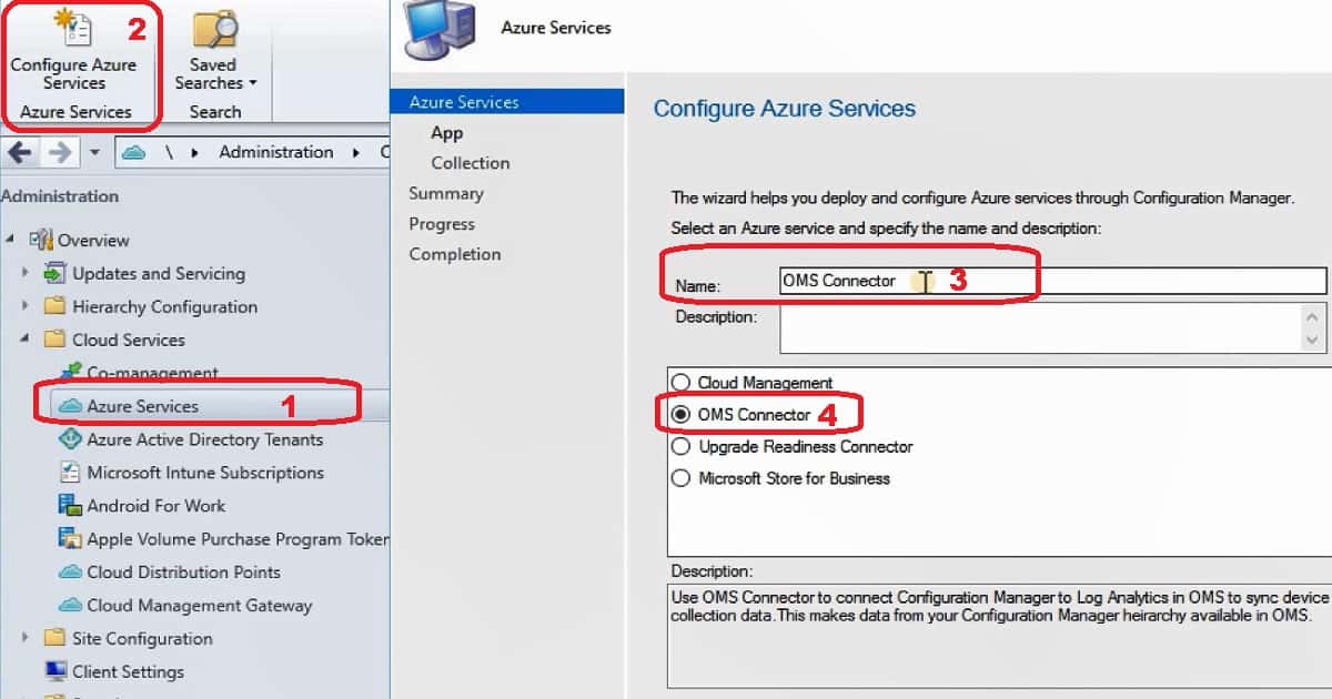 SCCM OMS Connector Setup Log Analytics Connector HTMD Blog
