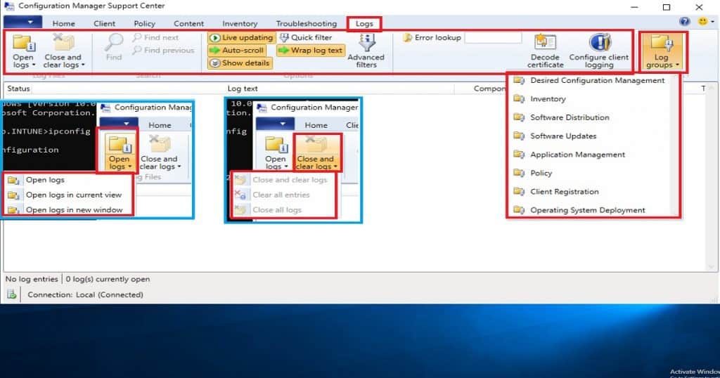 SCCM Troubleshooting Tool -Support Center ConfigMgrSupportCenter.exe 10 SCCM Troubleshooting Tool -Support Center ConfigMgrSupportCenter.exe - Fig.10