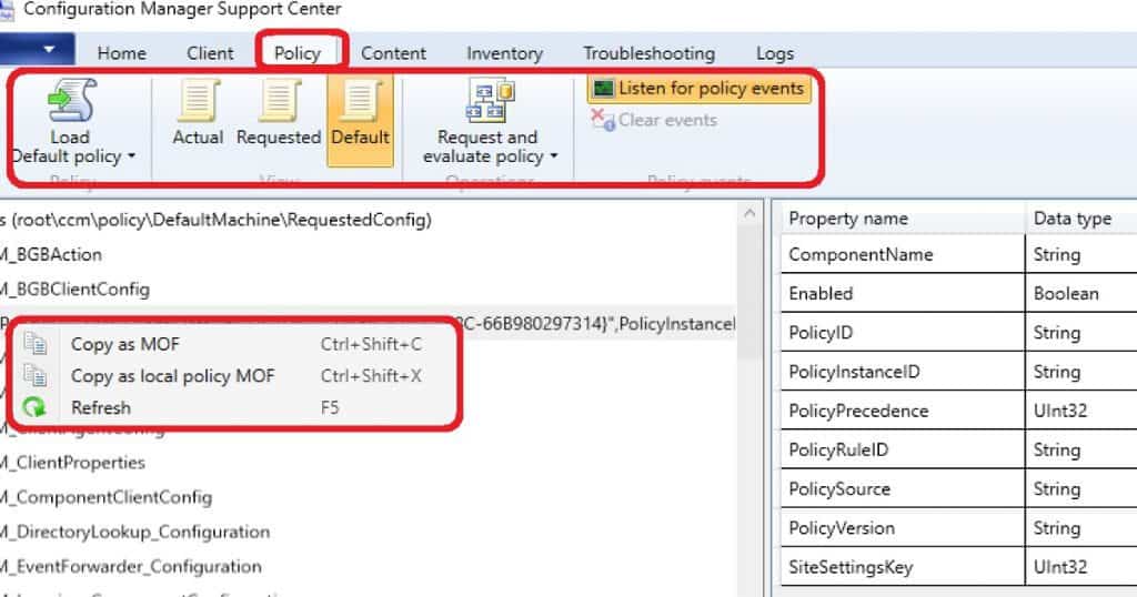 SCCM Troubleshooting Tool -Support Center ConfigMgrSupportCenter.exe 6 SCCM Troubleshooting Tool -Support Center ConfigMgrSupportCenter.exe - Fig.6