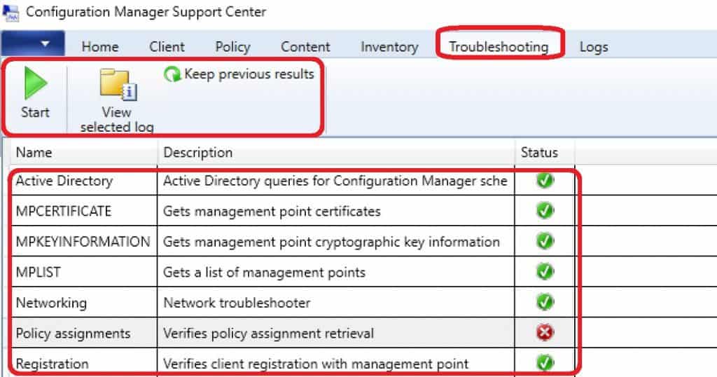 SCCM Troubleshooting Tool -Support Center ConfigMgrSupportCenter.exe 7