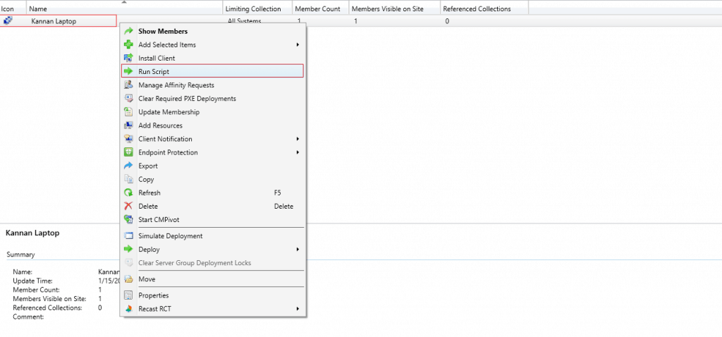 SCCM Run Script Deployment Step by Step Guide - Uninstall 7Zip without Package 7