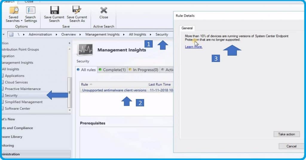 SCCM Depreciated Features with Management Insights