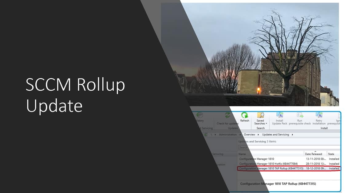 SCCM Rollup Update HotFix Install Home