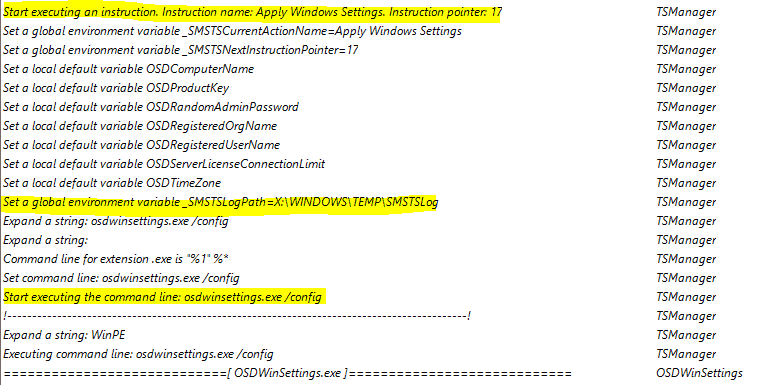 Start Executing an Instruction - SCCM Task Sequence Guide