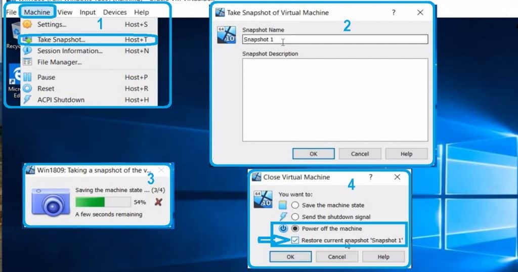 Oracle VirtualBox VM Snapshot - Setup Smart Package Studio