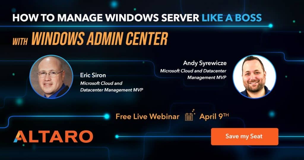 Windows Admin Center - Webinar