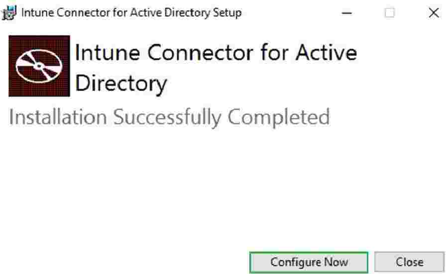  Intune Connector for Active Directory Installation