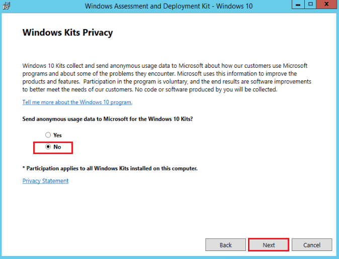 Windows Kits Privacy - Update Windows ADK on SCCM Servers