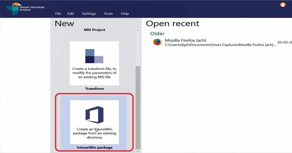 Convert MSI to IntuneWin Packages Smart Package Studio IntuneWin Tool - Fig.1