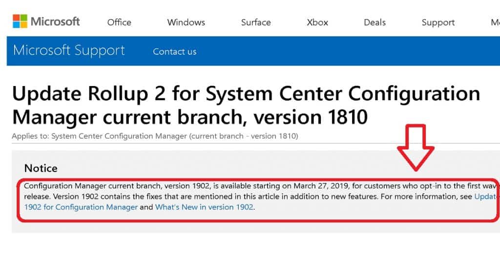 SCCM 1902 Known Issues List and Fixes - Fig.1