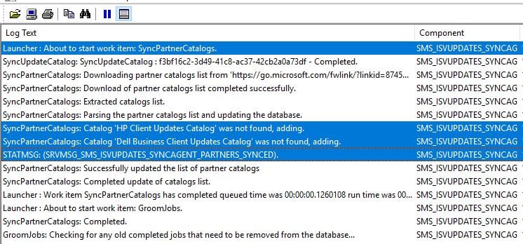 SCCM third-party software updates troubleshooting