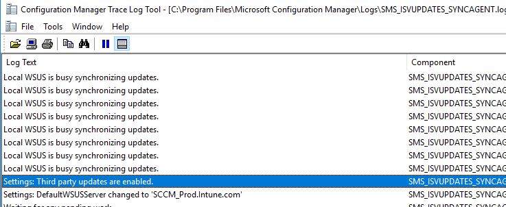 SCCM third-party software updates troubleshooting