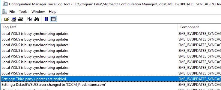 SCCM third-party software updates troubleshooting